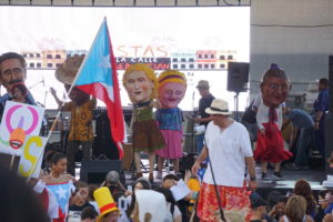 Cabezudos show at San Sebastián Festival